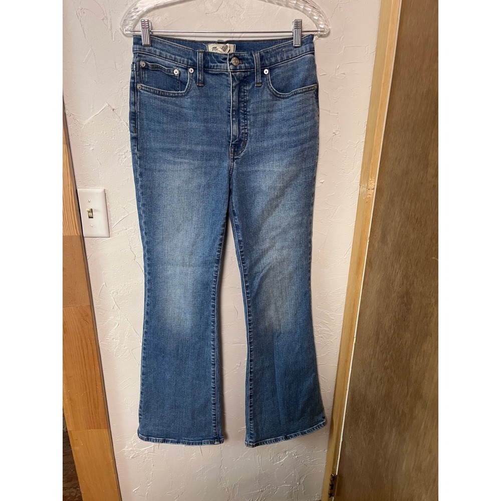 Madewell Skinny Flare‎ Jeans Medium Wash High Rise Denim Size 28